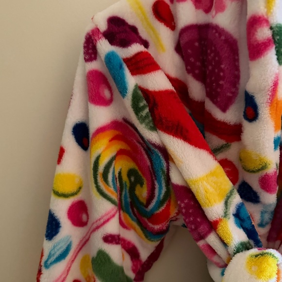 Dylan's Candy Bar Colorful Candy soft and fuzzy Kids Robe size L/XL - Picture 3 of 6